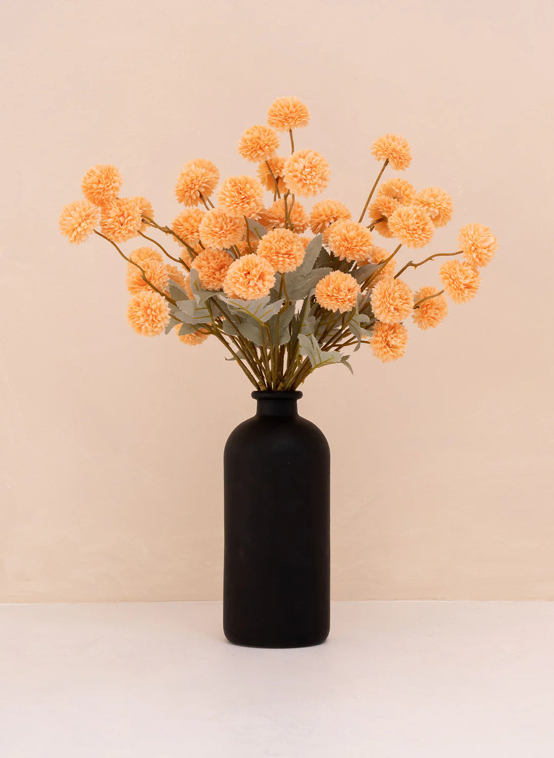 Faux Kiku Flower - Orange (10 Stems / 50 heads)