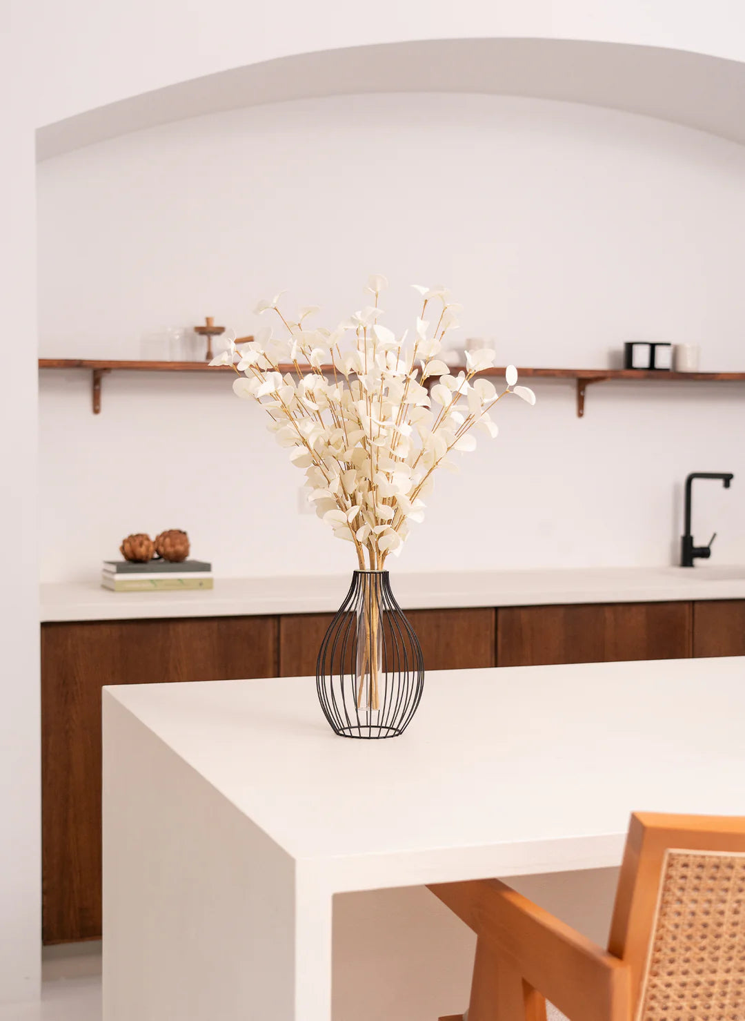 Faux Eucalyptus - Ivory (5 Stems)