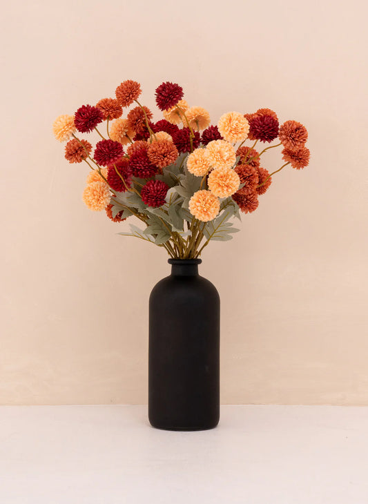 Faux Kiku Flower - Assorted orange (10 Stems / 50 heads)