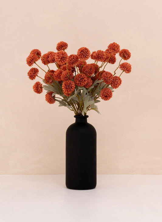 Faux Kiku Flower - Umber (10 Stems / 50 heads)