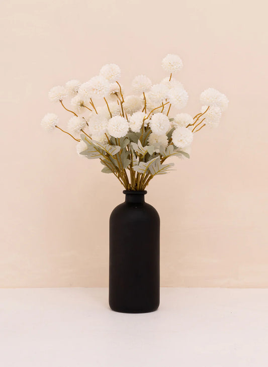 Faux Kiku Flower - White (10 Stems / 50 heads)